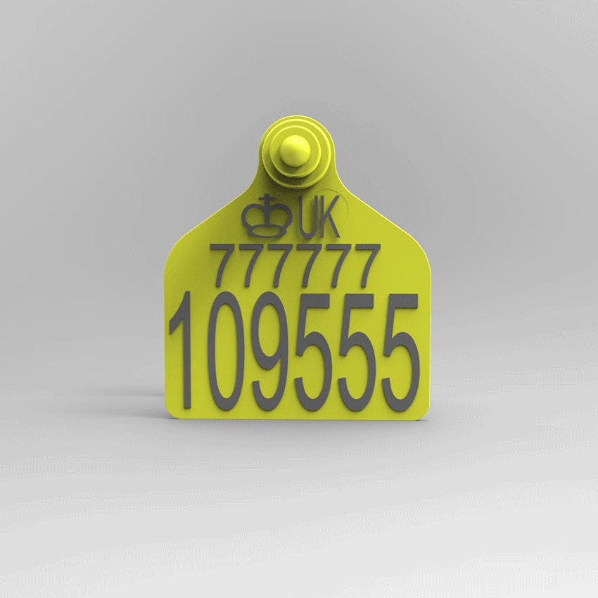 Profile view  of the Lazertag Maxi Cattle Ear Tag